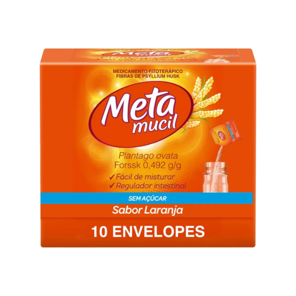 Metamucil Sabor Laranja com 10 sachês de 5,85g cada