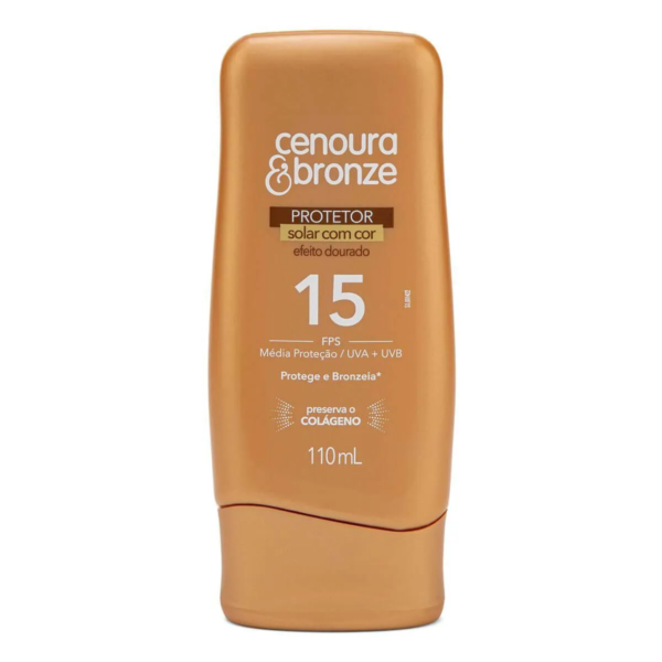 Protetor Solar Corporal FPS 15 Cenoura & Bronze Com Cor 110ml
