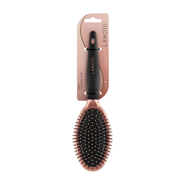 Escova de Cabelo Lanossi Bronze Oval - 1 unidade
