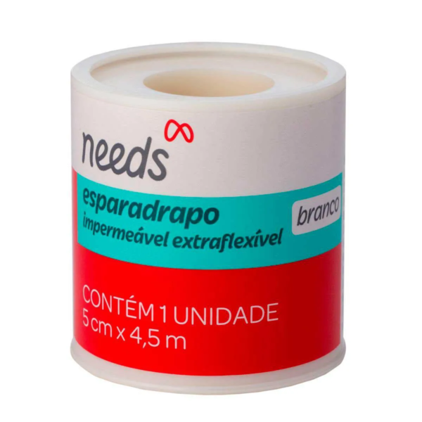 Esparadrapo Needs Branco Impermeável 5cm x 4,5m 1 unidade