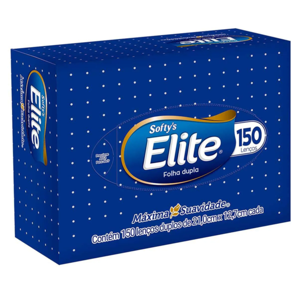 Lenço de Papel Softy's Elite com 150 Unidades