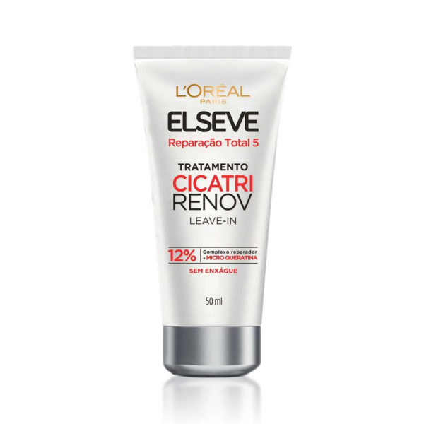 Leave-in Tratamento L'Oréal Paris Elseve Cicatri Renov Reparação Total 5 Reparação Instantânea Fio a Fio 50ml