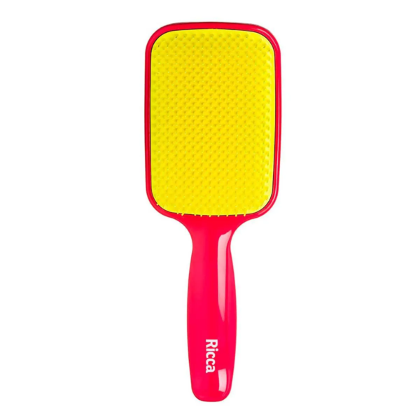 Escova de Cabelo Ricca Raquete Flex Rosa - 1 unidade