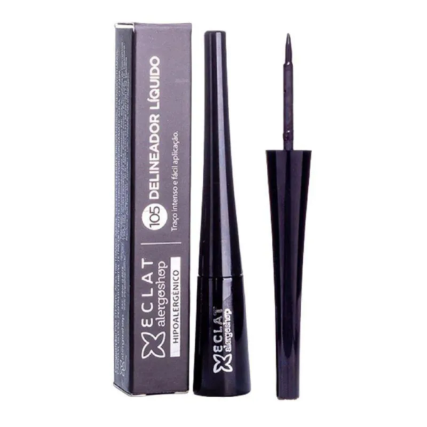 Delineador Líquido Preto Eclat Hipoalergênico Alergoshop