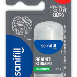 Fio Dental Sanifill Extrafino Sabor Menta 125 Metros
