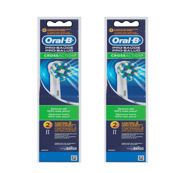 Kit Refil Escova Elétrica Oral-B Cross Action Leve 4 Pague 2