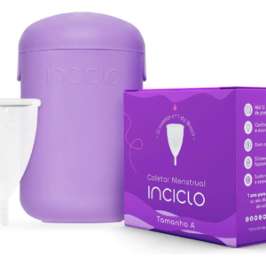 Kit Coletor Menstrual Inciclo A + cápsula Esterilizadora Lavanda / Roxa / Lilás