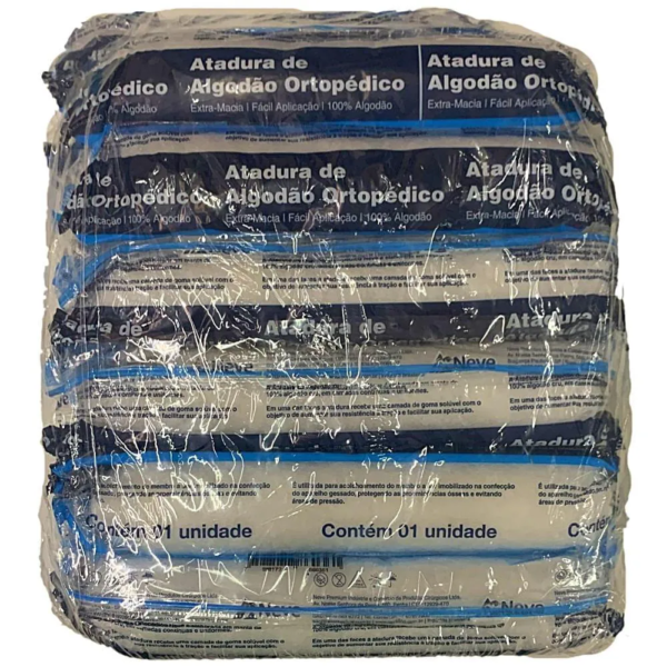 Atadura Algodão Ortopédico Neve 15cmx1.8m - 12 unidades