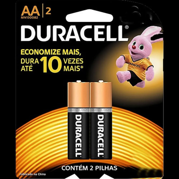 Pilha Alcalina Aa Duracell 1.5v - 2 unidades