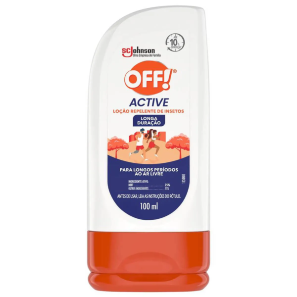 Repelente de Insetos Off! Active com DEET Longa Duração Loção 100ml