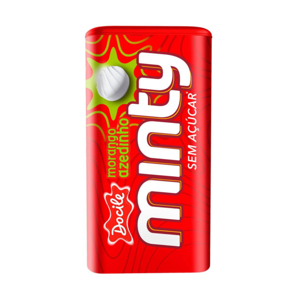 Pastilha Minty Morango Azedinho Sem Açúcar 21g