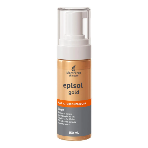 Água Autobronzeadora Corporal Solução Episol Gold Dourado 150ml