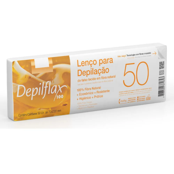 Lenço para Depilação Depilflax C/ 50 Unid