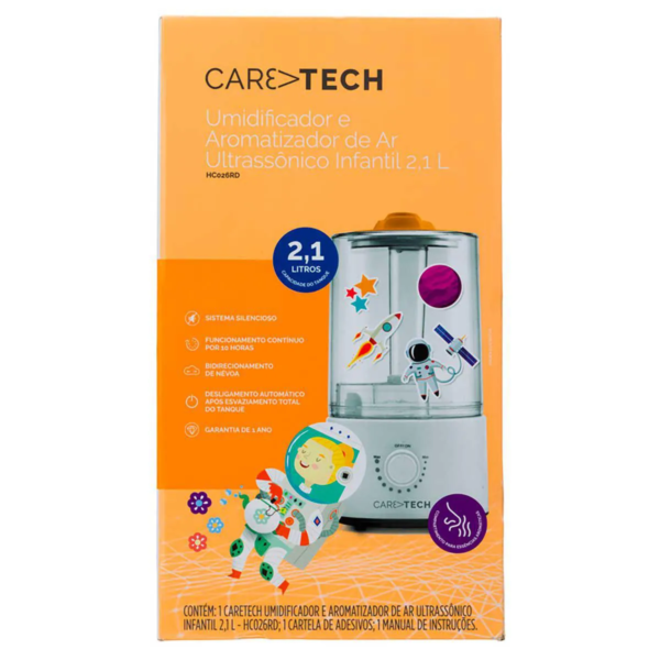 Umidificador e Aromatizador de Ar Infantil Caretech HC026RD 2,1L