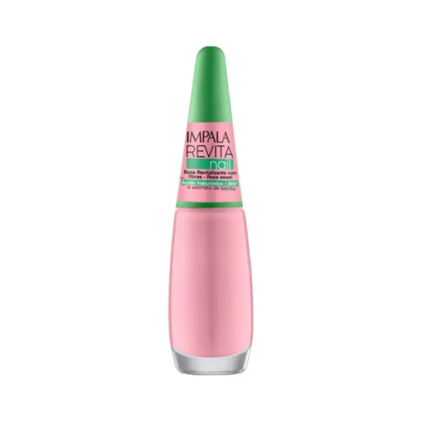 Base Impala Revita Nail Revitalizante com Fibras Rosa Sweet 7,5ml