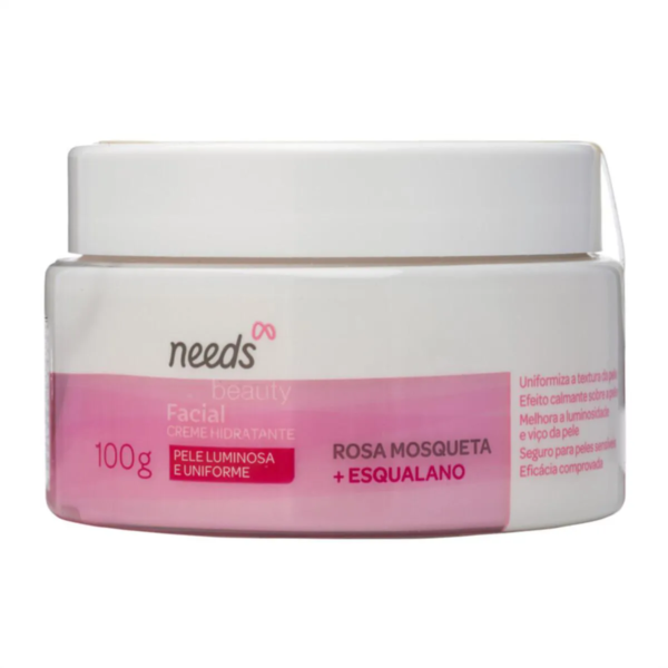 Creme Hidratante Facial Needs Beauty Rosa Mosqueta 100g
