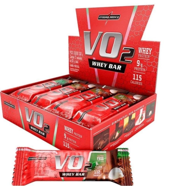 Barra de Proteína Vo2 Slim Integralmédica Coco 30g 12 unidades