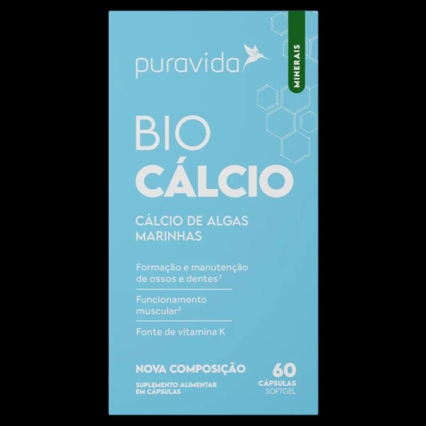 Cálcio Puravida Bio 60 cápsulas