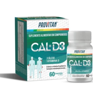 Cálcio + Vitamina D3 Provitan 1000 mg – 60 Cápsulas para Saúde Óssea