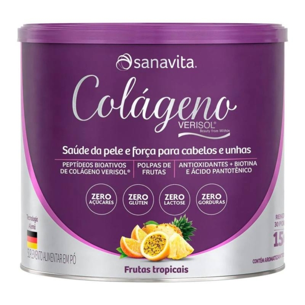 Colágeno Verisol Sanavita Frutas Tropicais Pó 150g