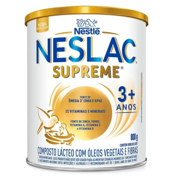 Composto Lácteo Neslac Supreme Nestlé Fase 3+ Anos 800g