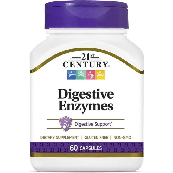 Enzimas Digestivas 60 Capsulas 21st Century