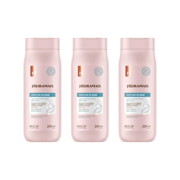 HIDRATANTE CORPORAL HIDRAMAIS 200ML PERFUME BEBE – KIT C/3UN