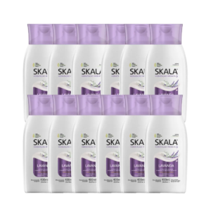 Kit 12 Loção Creme Hidratante Corporal Lavanda Vegano Skala
