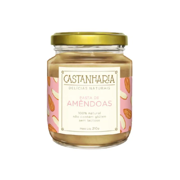 KIT 2X: PASTA DE AMêNDOAS ZERO AçúCAR VEGAN CASTANHARIA 210G