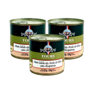 Kit 3x: Atum Sólido com Alcaparras em Azeite Tours 255g