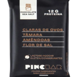 Kit 3x: Barra de Proteína Chocolate Sea Salt Sem Açúcar Pincbar 50g