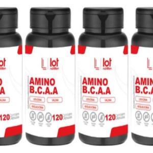 Kit 4un Bcaa 2:1:1 120 cápsulas sem Sabor