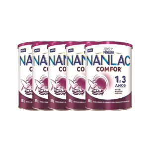 Kit Fórmula Infantil Nanlac Comfor Nestlé 1 a 3 anos 800g 5 unidades