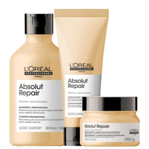 Kit L’Oréal Professionnel Serie Expert Absolut Repair Gold Quinoa + Protein Trio (3 Produtos)