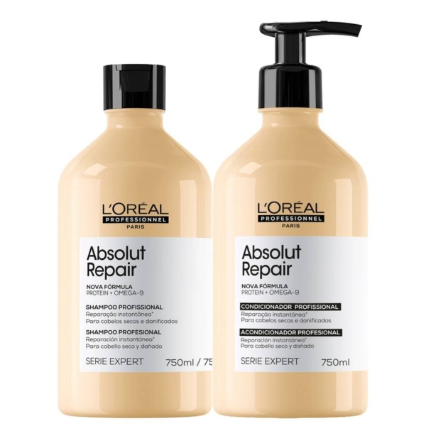 Kit L’Oréal Professionnel Serie Expert Absolut Repair Omega 9 + Protein (2 Produtos)