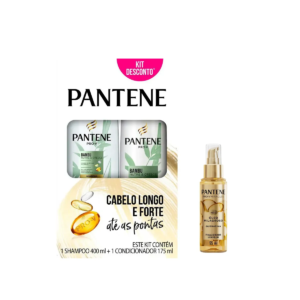 Kit Pantene Bambu Shampoo 400ml + Condicionador 175ml + Óleo Milagroso Finalizador e Leave-in Miracles Queratina 95ml