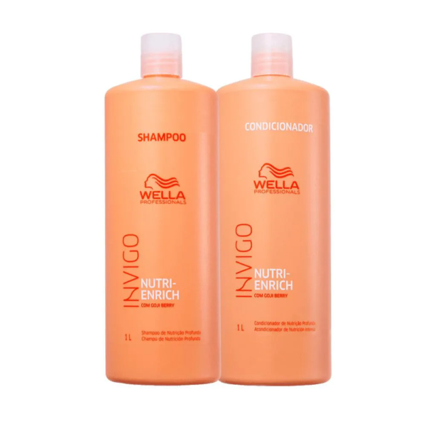 Kit Wella Invigo Nutri Enrich Shampoo 1L + Condicionador 1L