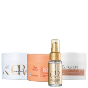 Kit Wella Professionals Cronograma Capilar + Oil Reflections (4 Produtos)