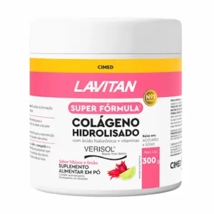 Lavitan Super Fórmula Verisol Colágeno Hidrolisado + Ácido Hialurônico Sabor Hibisco e Limão 300g