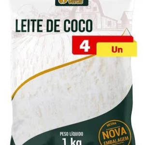 Leite de Coco em Pó Vegano 4 X 1kg Sabor Verde
