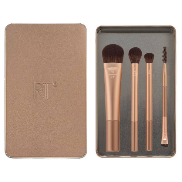 Kit Pincéis Metálicos + Estojo Reutilizável Real Techniques Metalchic