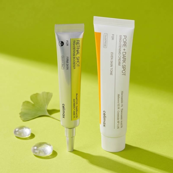 Kit Celimax Vita A Retinal Shot + Creme TXA para Manchas e Poros