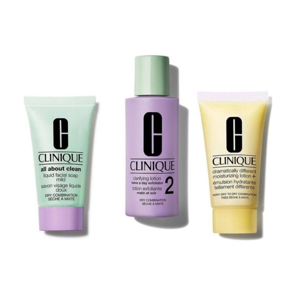 Kit de Skincare Clinique 3 Step Skin Type 2 Peles Secas
