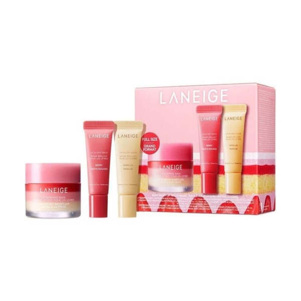 Kit Cuidado Labial Laneige Lip Trio Set Berry Sweet