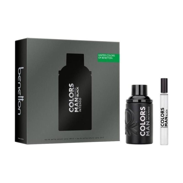 Kit Coffret Benetton Colors Black Man Intense Masculino Eau de Parfum