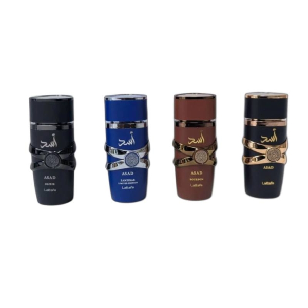 Kit Lattafa Asad Collection 4 Fragrâncias de 25ml