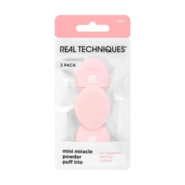 Kit com 3 Esponjas Mini para Pó Real Techniques