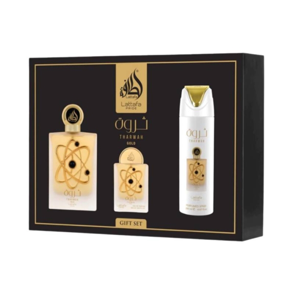 Kit Tharwah Gold Gift Set Lattafa