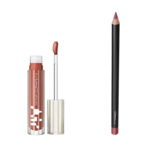 Kit Lip Moment Mac Lipglass Airshine e Lip Pencil
