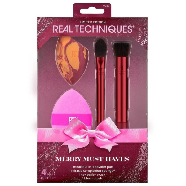 Kit Pincéis e Esponja Real Techniques Desejos de Beleza